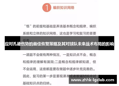 应对孔德伤势的最佳恢复策略及其对球队未来战术布局的影响